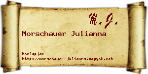 Morschauer Julianna névjegykártya